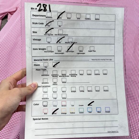 Hammer Made Pink White Gingham Plaid Mens M Button Down Long Sleeve Dress Shirt - Picture 8 of 11